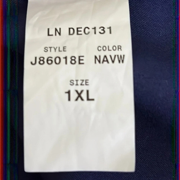 Jaanuu Men's Crew Neck 2 Pocket Short Sleeve Scrub Top in Navy - Size 1XL - Picture 6 of 8